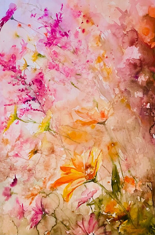 Blume in Aquarell