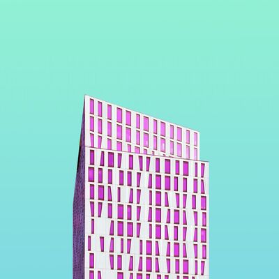 Moderne Architektur vor türkisem Himmel Moderne Architektur vor türkisem Himmel